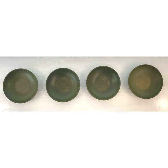 Rare Vintage Mid-Century 1950's Flintwood Melamine Green Bowl & Dish + spoon set - Picture 15 of 16